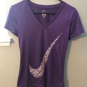 Purple nike DRI FIT tee